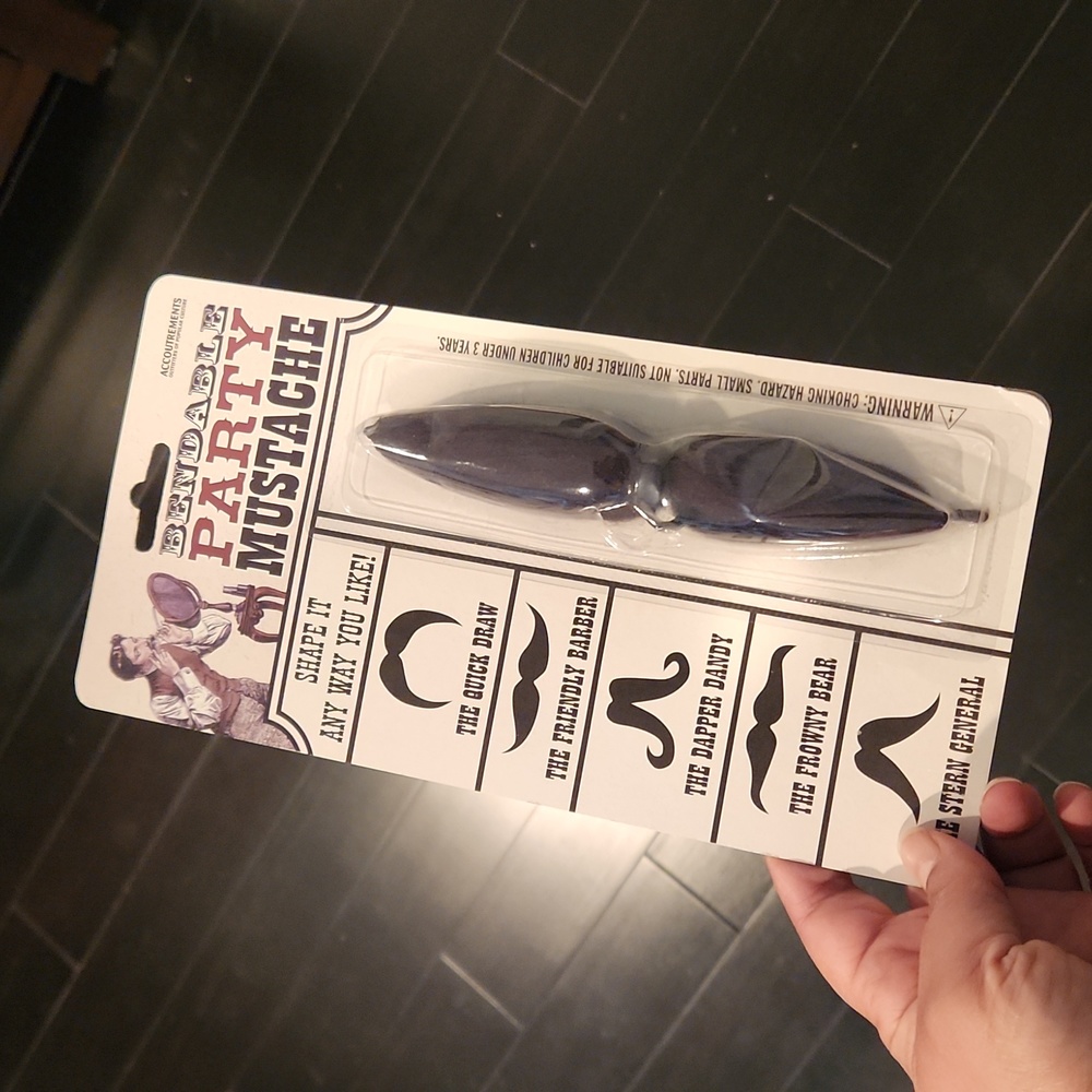 Bendable party mustache
